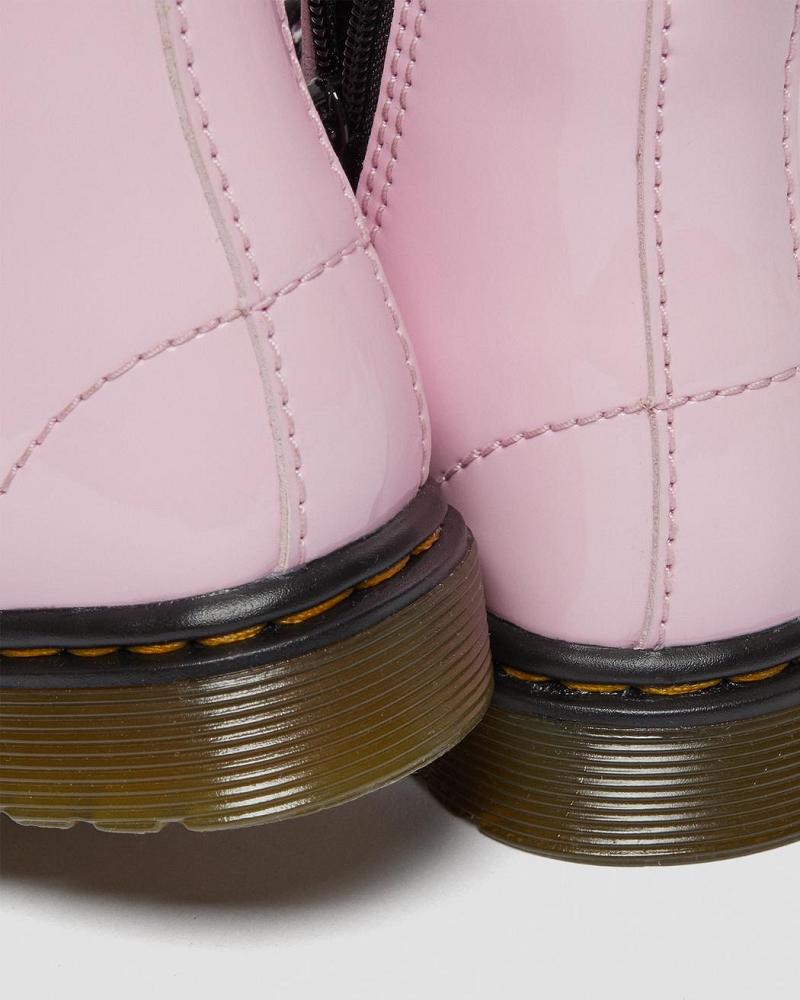 Kids' Dr Martens Toddler 1460 Patent Leather Lace Up Boots Pink | AU 701FDN